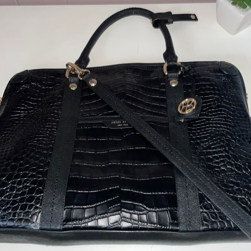 Henri Bendel W 57th Crocodile Briefcase